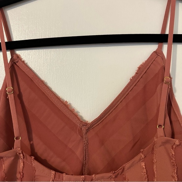 Free People Intimately Fade Away V Neck Cami Chevron Textured XS - Picture 6 of 9